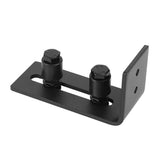 Carbon Steel Adjustable Wall Mount Sliding Barn Door Bottom Floor Guide Hardware - Close-Up Angle
