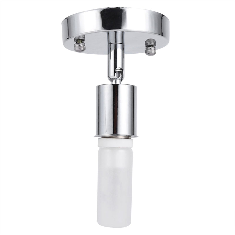 E27 Modern Retro Ceiling Light Wall Mounted Lamp Bulb Holder Socket 180° Rotating Silver