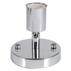 E27 Modern Retro Ceiling Light Wall Mounted Lamp Bulb Holder Socket 180° Rotating Silver