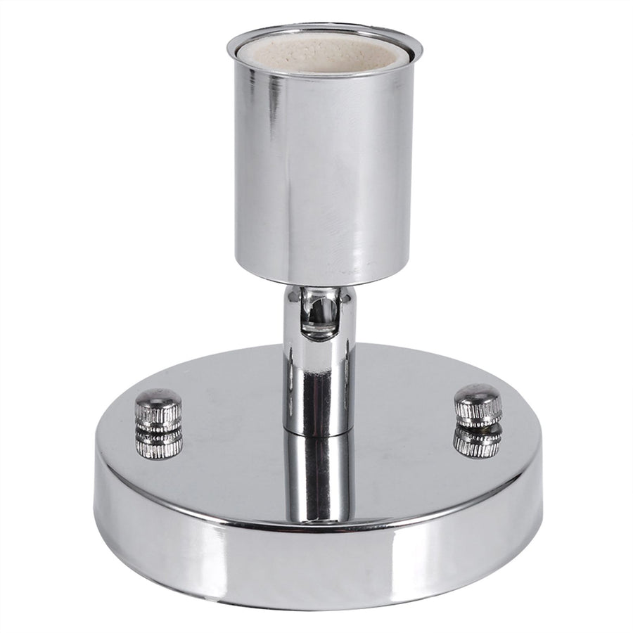 E27 Modern Retro Ceiling Light Wall Mounted Lamp Bulb Holder Socket 180° Rotating Silver