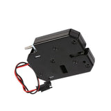 DC 12V 2A Electromagnetic Electric Control Cabinet Drawer Lockers Lock Latch Carbon Steel Black - Rear View