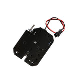 DC 12V 2A Electromagnetic Electric Control Cabinet Drawer Lockers Lock Latch Carbon Steel Black - Low Angle