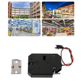 DC 12V 2A Electromagnetic Electric Control Cabinet Drawer Lockers Lock Latch Carbon Steel Black - Extra Image