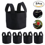 Black Plants Growing Bag Vegetable Flower Aeration Planting Pot Container (1 Gallon 14 x 18cm)