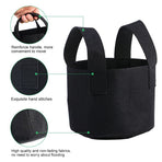 Black Plants Growing Bag Vegetable Flower Aeration Planting Pot Container (1 Gallon 14 x 18cm)