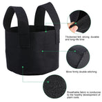 Black Plants Growing Bag Vegetable Flower Aeration Planting Pot Container (1 Gallon 14 x 18cm)