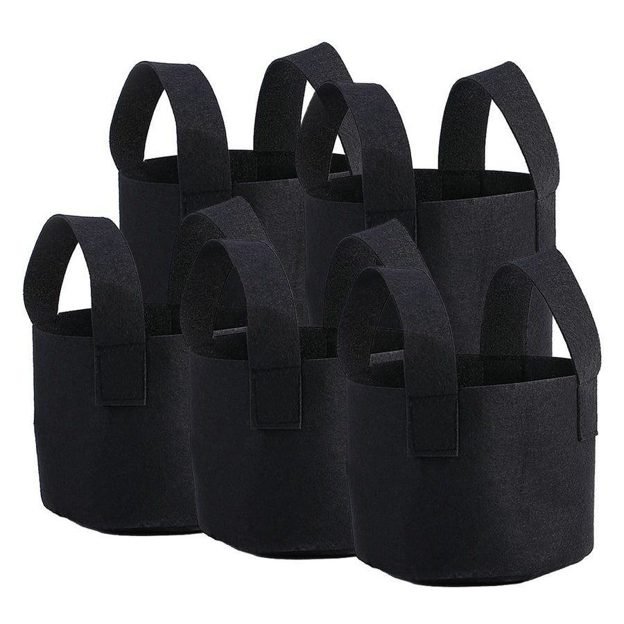 Black Plants Growing Bag Vegetable Flower Aeration Planting Pot Container (1 Gallon 14 x 18cm)