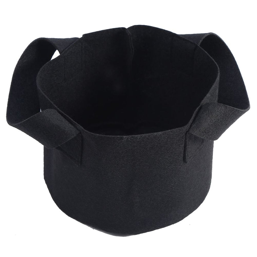 Black Plants Growing Bag Vegetable Flower Aeration Planting Pot Container (1 Gallon 14 x 18cm)