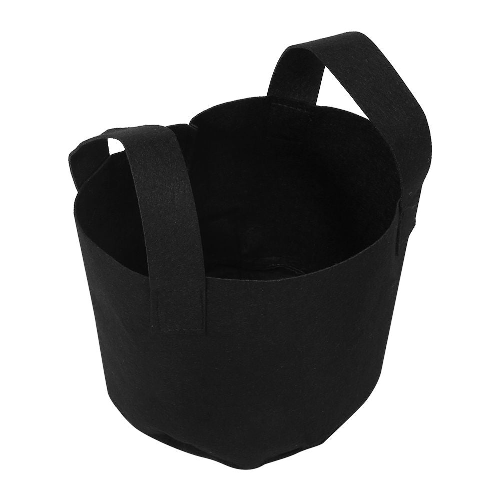 Black Plants Growing Bag Vegetable Flower Aeration Planting Pot Container (2 Gallon 18 x 20cm)