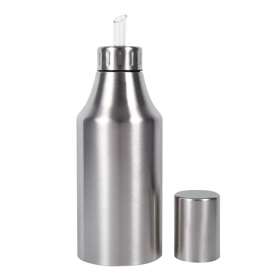 Practical Stainless Steel Oil Pot Can Drizzling Vinegar Dispenser Kitchen Supplies(1000ml)