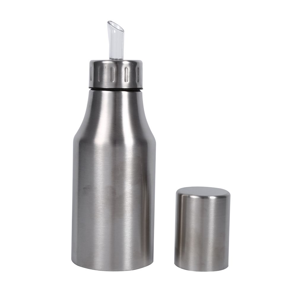 Practical Stainless Steel Oil Pot Can Drizzling Vinegar Dispenser Kitchen Supplies(500ml)