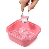 Stainless Steel Ice Cookie Sugar Tongs Kitchen Party Buffet Serving Clip Salad Bread Clamp - Top-Down View