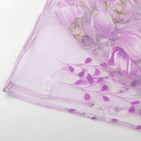 100*200cm Tulips Printing Tulle Curtains Sheer Drape Balcony Window Decoration Purple
