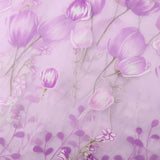 100*200cm Tulips Printing Tulle Curtains Sheer Drape Balcony Window Decoration Purple