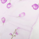 100*200cm Tulips Printing Tulle Curtains Sheer Drape Balcony Window Decoration Purple - Extra Image