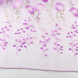 100*200cm Tulips Printing Tulle Curtains Sheer Drape Balcony Window Decoration Purple