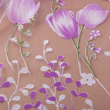 100*200cm Tulips Printing Tulle Curtains Sheer Drape Balcony Window Decoration Purple