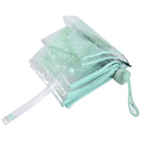 1PC Transparent Folding Umbrella Fashionable Princess Umbrella Cherry Blossom # Light Green - Close-Up Angle