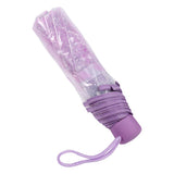 1PC Transparent Folding Umbrella Fashionable Princess Umbrella Cherry Blossom # Light Purple - Front View
