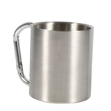 Stainless Steel Portable Mug Travel Camping Hiking Outdoor Sports Water Cups With Handle - Front View
