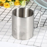 Stainless Steel Portable Mug Travel Camping Hiking Outdoor Sports Water Cups With Handle - Low Angle