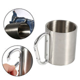 Stainless Steel Portable Mug Travel Camping Hiking Outdoor Sports Water Cups With Handle - Extra Image