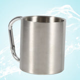 Stainless Steel Portable Mug Travel Camping Hiking Outdoor Sports Water Cups With Handle