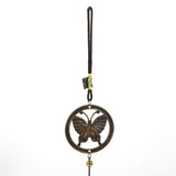 Metal Butterfly Decor Windchime Church Bells Wind Chimes Door Window Hanging Decoration - Side View