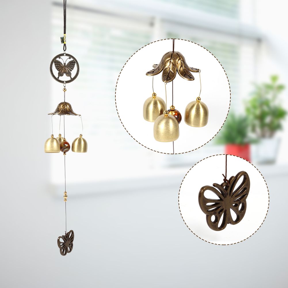 Metal Butterfly Decor Windchime Church Bells Wind Chimes Door Window Hanging Decoration