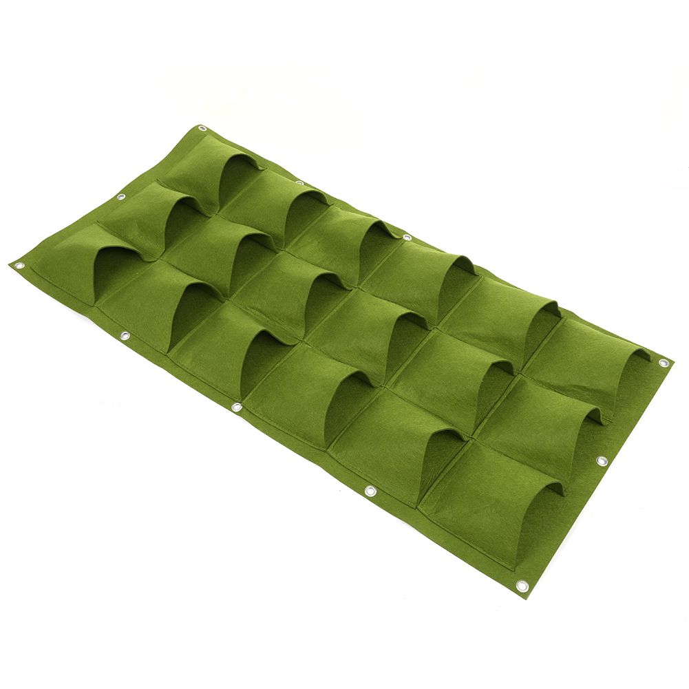 Planting Bag Garden Balcony Wall Vertical Flower Plants Hanging Planter (18 Pockets)