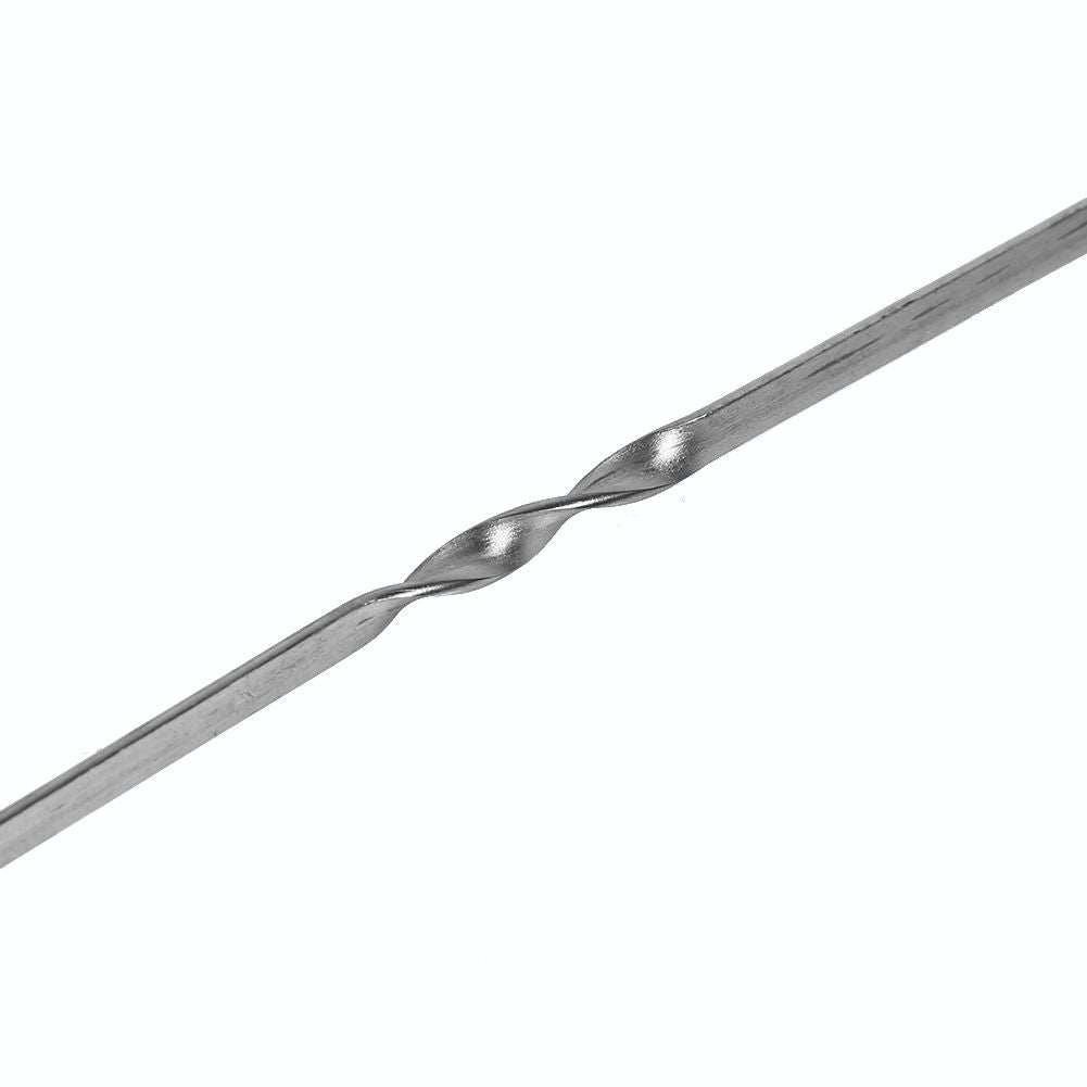 10PCS BBQ Barbecue Grilling Cooking Long Stainless Steel Kabob Kebab Flat Skewers Needle New