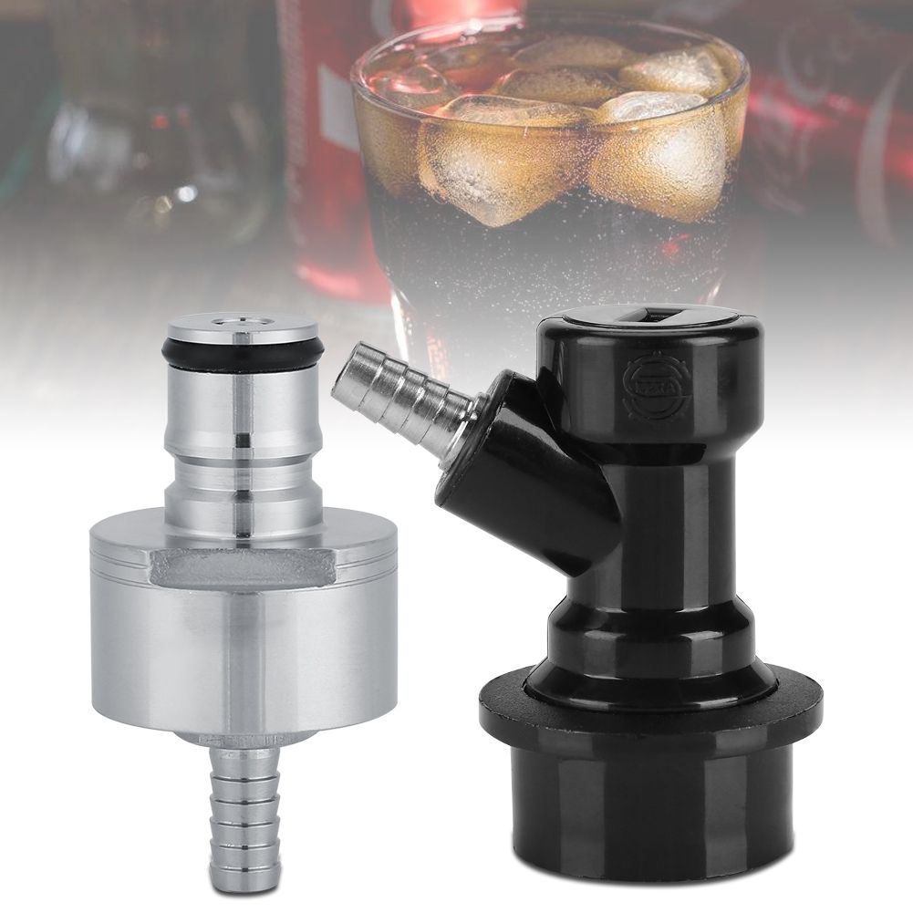 Homebrew Stainless Carbonation Cap Carbonator with Liquid Ball Lock Disconnect 1/4" Barb Hot