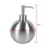 1pc 304 Stainless Steel Ball Shaped Bathroom Shampoo Shower Liquid Pump Dispenser Bottle 500ml
