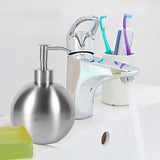 1pc 304 Stainless Steel Ball Shaped Bathroom Shampoo Shower Liquid Pump Dispenser Bottle 500ml - Extra Image