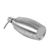1pc 304 Stainless Steel Bathroom Shampoo Shower Pump Lotion Dispenser Liquid Bottle 350ml - 45-Degree Angle