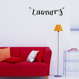 1Pc Black PVC Wall Sticker Laundry Quote Vinyl Art Decal Home Room Decoration Removable - Side View