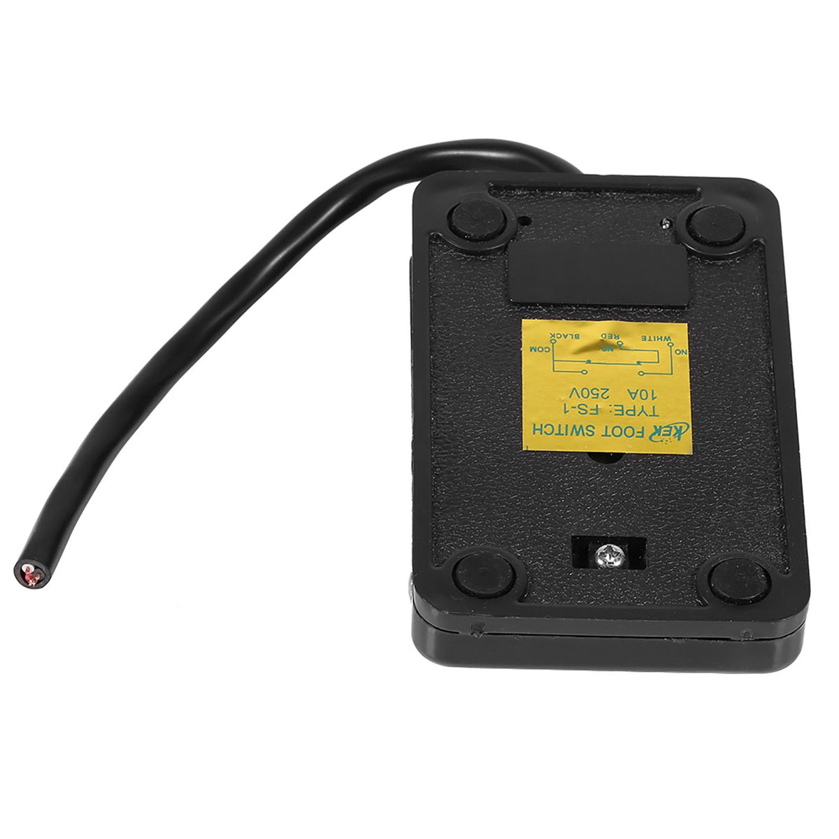 220V / 380V Electrical Power Plastic Foot Pedal Switch On Off Control Black Color 10cm Cord