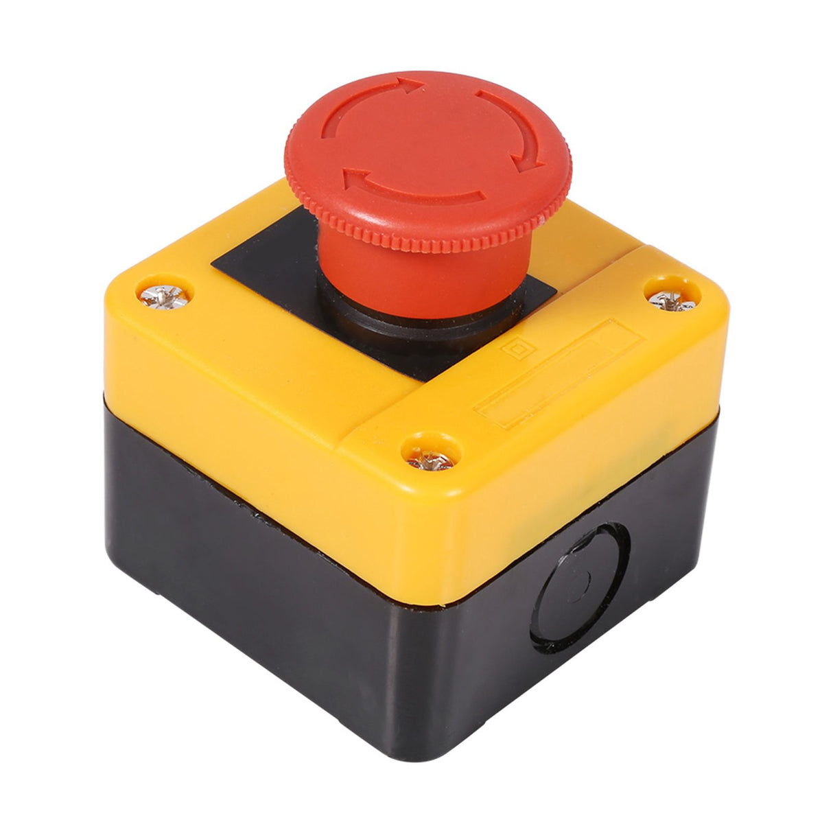 1Pc 660V 10A Plastic Shell Red Sign Emergency Stop Mushroom Push Button Switch New