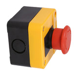1Pc 660V 10A Plastic Shell Red Sign Emergency Stop Mushroom Push Button Switch New - Rear View