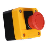 1Pc 660V 10A Plastic Shell Red Sign Emergency Stop Mushroom Push Button Switch New - Low Angle