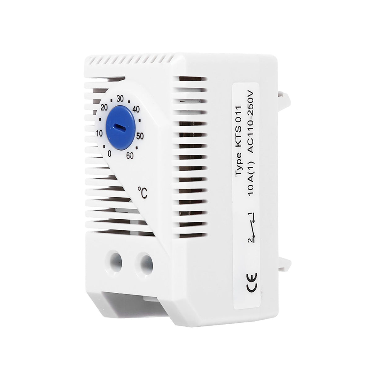 1Pc 0-60℃ Adjustable Electric Mechanical Thermostat Temperature Controller Switch (Blue Button)
