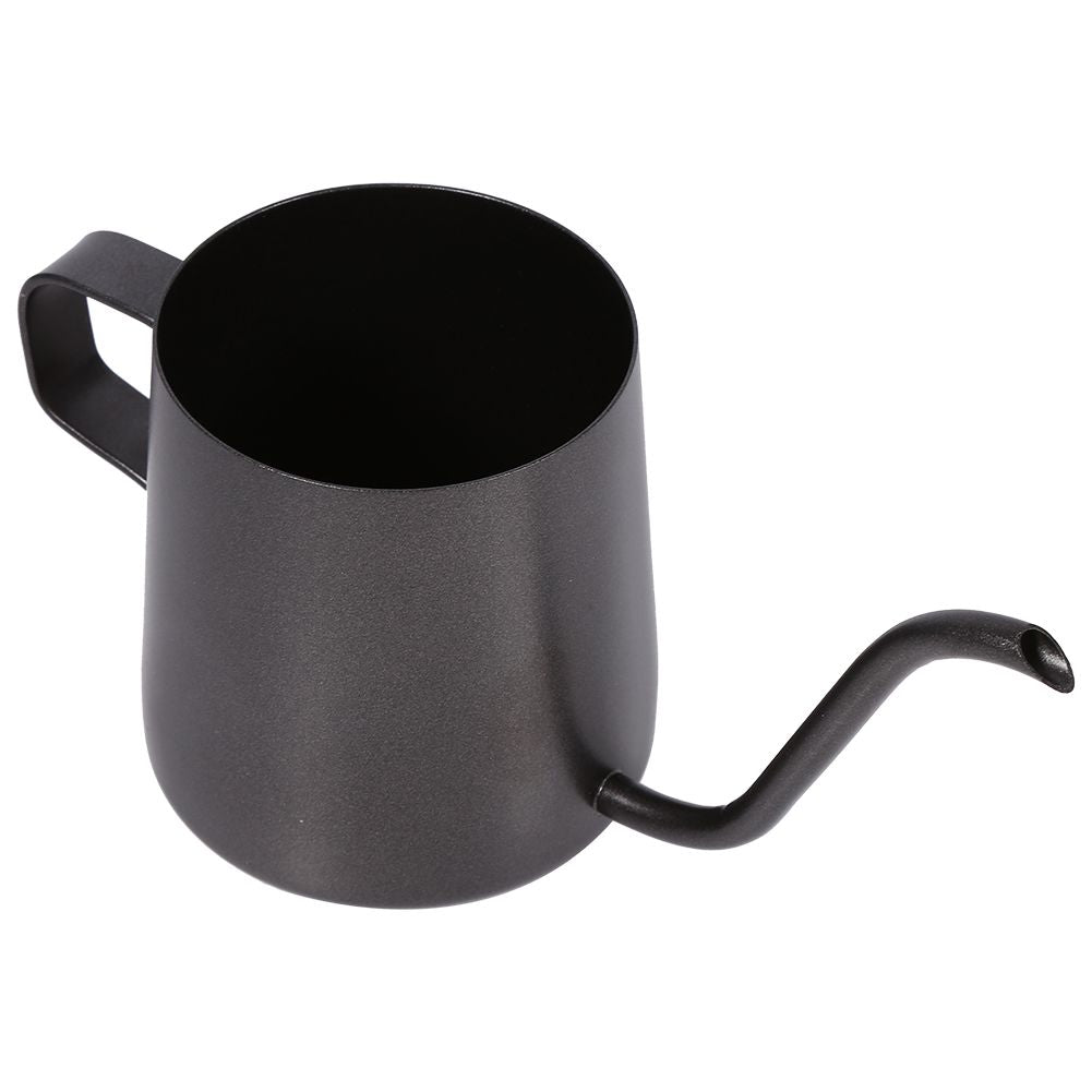 Black Stainless Steel Pour Coffee Drip Pot Kettle With Long Over Gooseneck Spout (250ml)