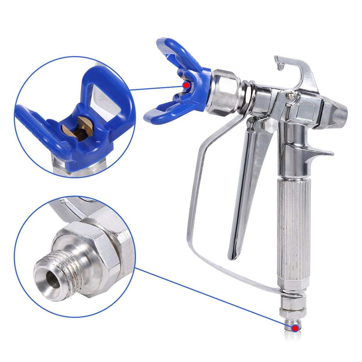 New Stainless Steel High Pressure Airless Paint Spray Gun Car Body Coating Sprayer Machine
