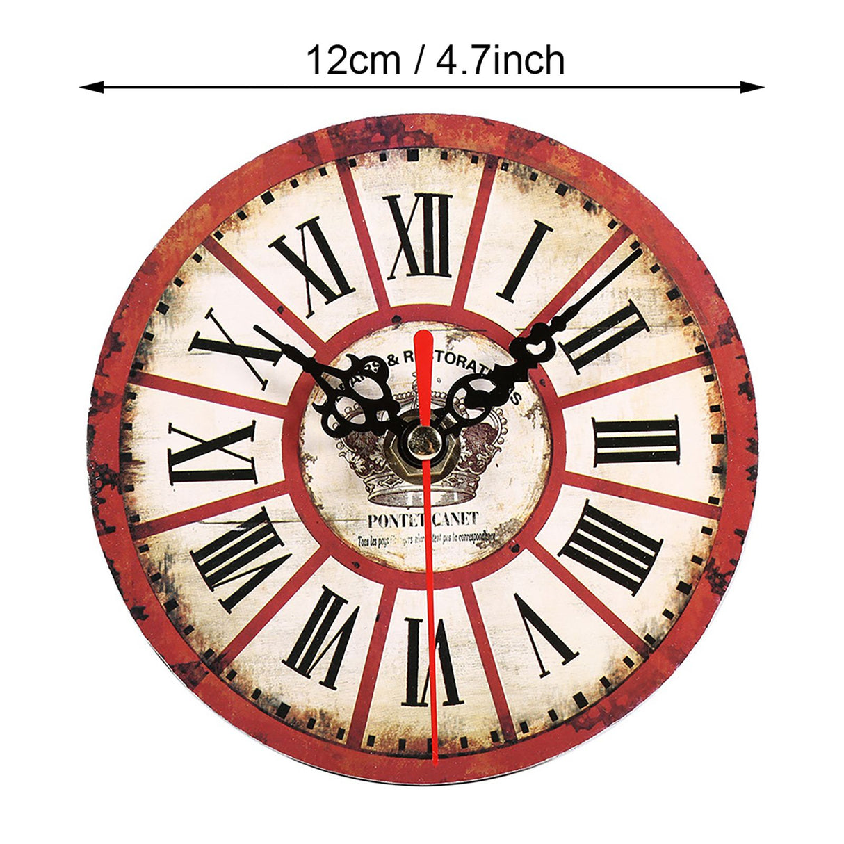 1Pc Artistic Creative European Style Round Antique MDF Home Office Wall Clock Decoration #7