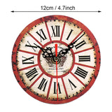 1Pc Artistic Creative European Style Round Antique MDF Home Office Wall Clock Decoration #7 - Side View