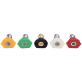 5pcs New Pressure Washer Spray Nozzles Tip Set Variety Degrees For Quick Connect Hot