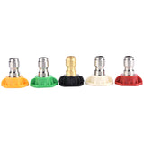 5pcs New Pressure Washer Spray Nozzles Tip Set Variety Degrees For Quick Connect Hot