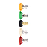 5pcs New Pressure Washer Spray Nozzles Tip Set Variety Degrees For Quick Connect Hot