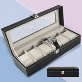 1Pc High Grade 6 Slots PU Leather Box Case For Watch Jewellery Display Storage Organizer Hot - Extra Image