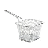 8Pcs Mini Stainless Steel Chips Deep Fry Baskets Food Presentation Strainer Potato Cooking Tool - Side View